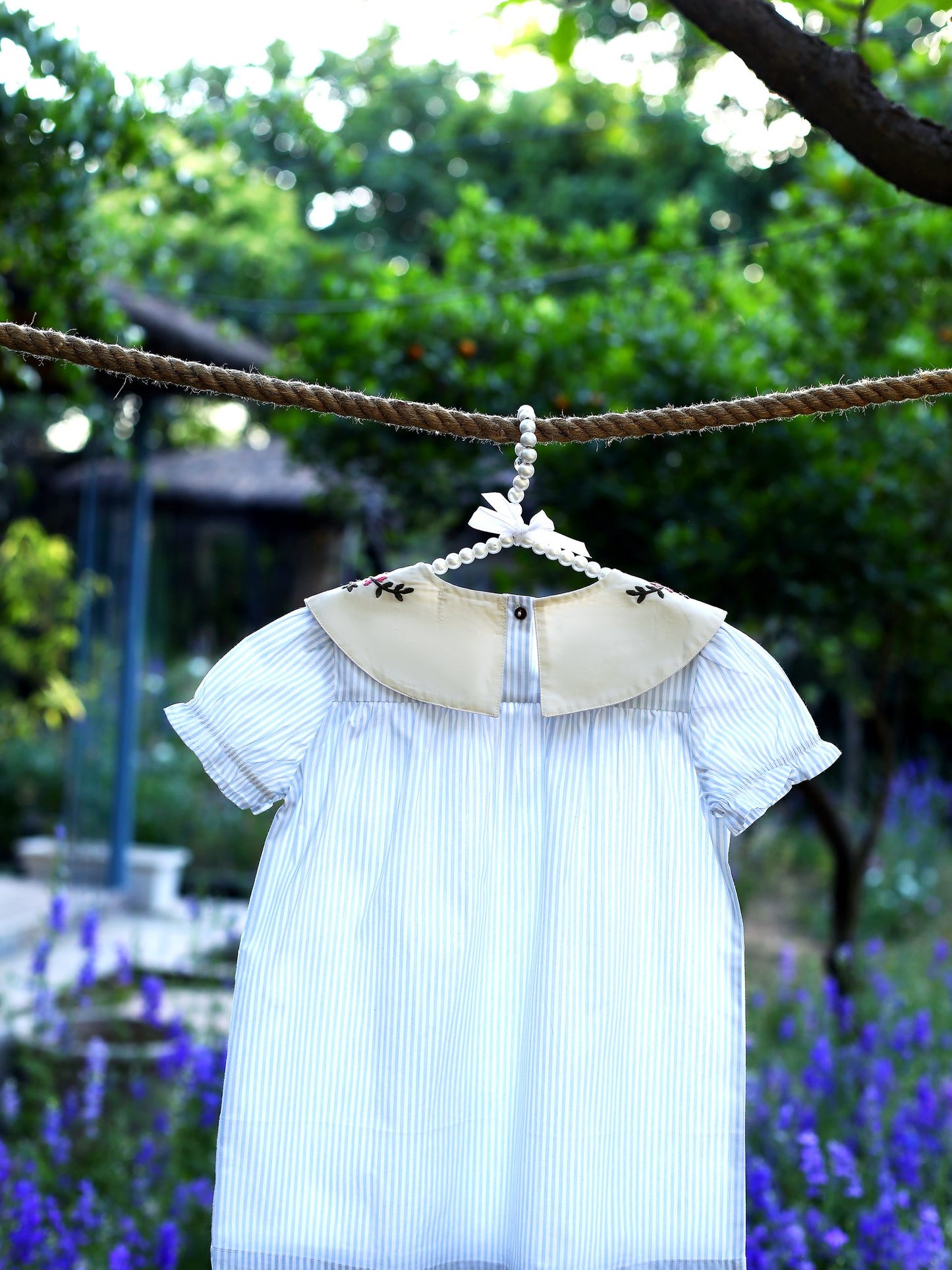Vintage Bloom Dress (Blue)