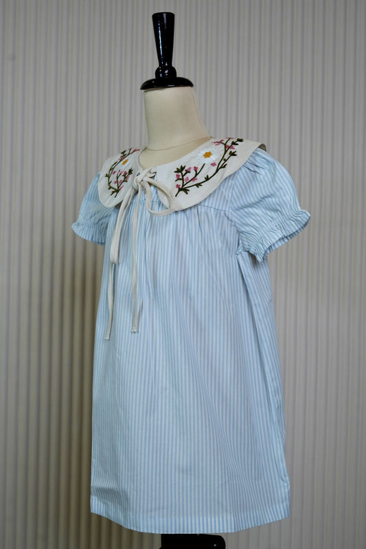 Vintage Bloom Dress (Blue)