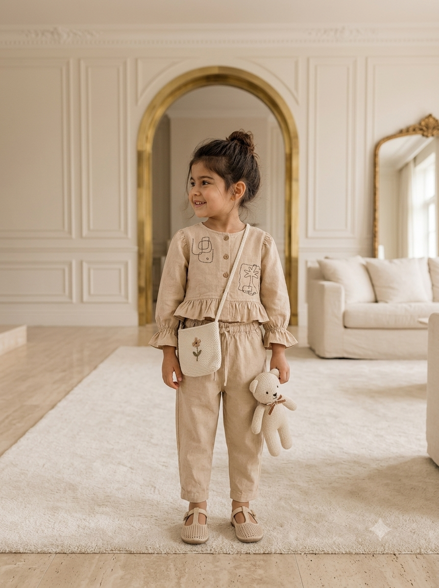 HAZELNUT RUFFLE CO-ORD SET